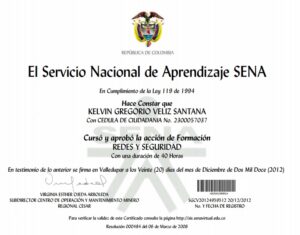 Certificado SENA
