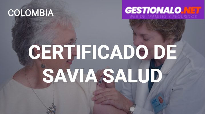 Certificado de Savia Salud